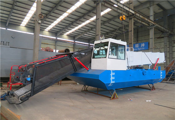5m length, 95KW ,2500m3,Aquatic Weed Harveting Boat With Storage Tipper Body For Water Weed harvester