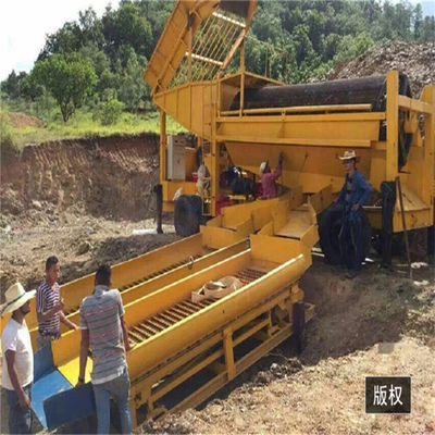 alluvial gold washing machine screen trommel processing plant mobile gold mining equipment
