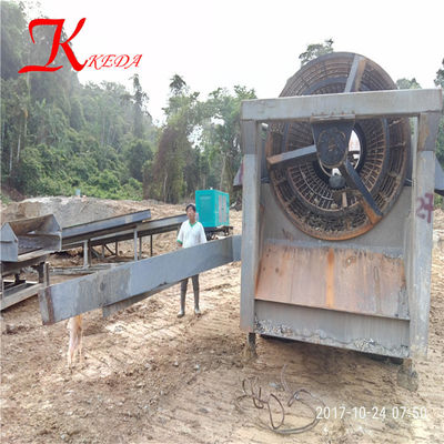 keda gold and diamond mining equipment gemstone mobile gold trommel wash plant with long clay scrubber