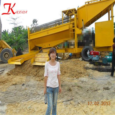 big scale gold and diamond washing plant gold trommel sieving machine