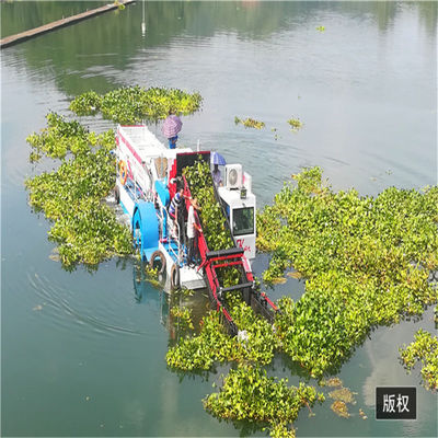 Duckweed Reed 1000m3 Floating Algae Harvester Machine Water Grass Harvester